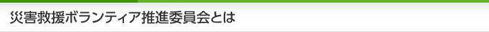 災害救援ボランティア推進委員会とは
